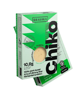 Grashka Chiko — organic fermented chickpea block.